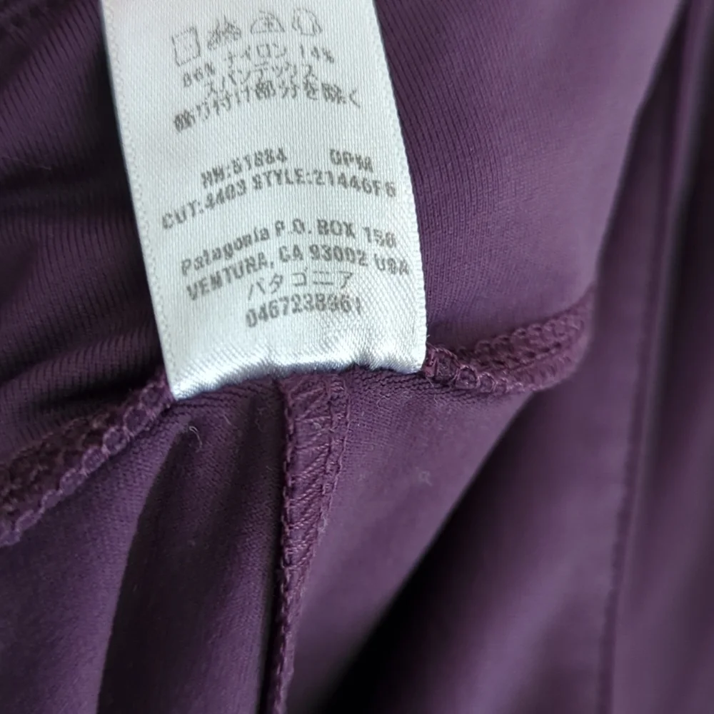 Patagonia Straight Leg Full Length Leggings Women's Size Medium Purple Rhythm